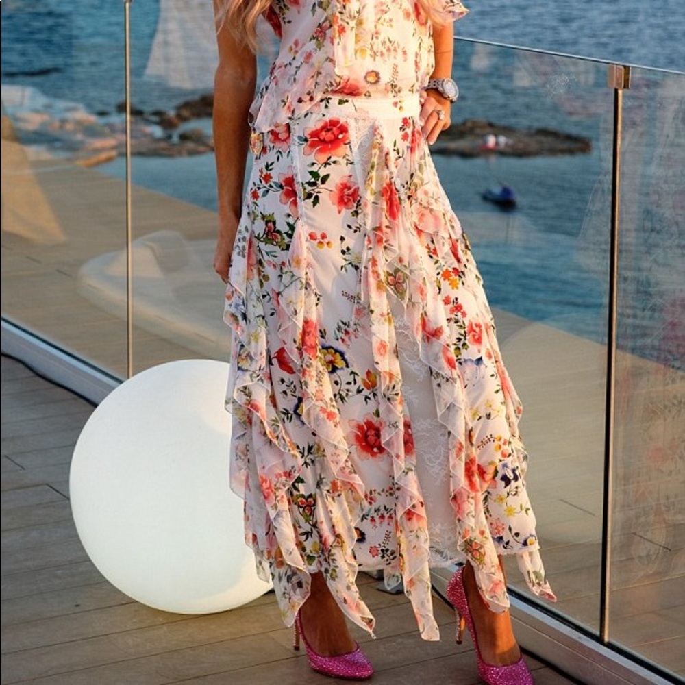 Alice + Olivia Yula Silk Midi Skirt - Picture 3 of 8